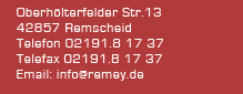 Oberhölterfelder Str. 13 42857 Remscheid